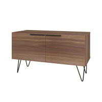 Manhattan Comfort 402AMC180 Beekman 35.43 Accent Cabinet with 2 Shelves in Brown